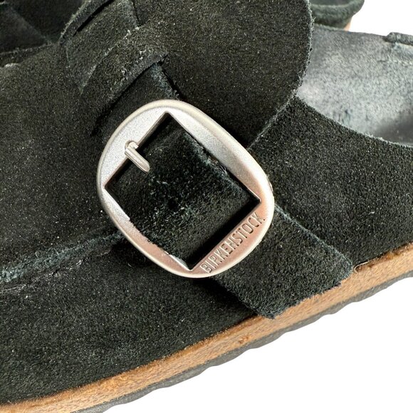 Birkenstock Buckley Black Suede Leather Slip On Clog Women’s Size 38 US 7 NEW - Picture 2 of 8